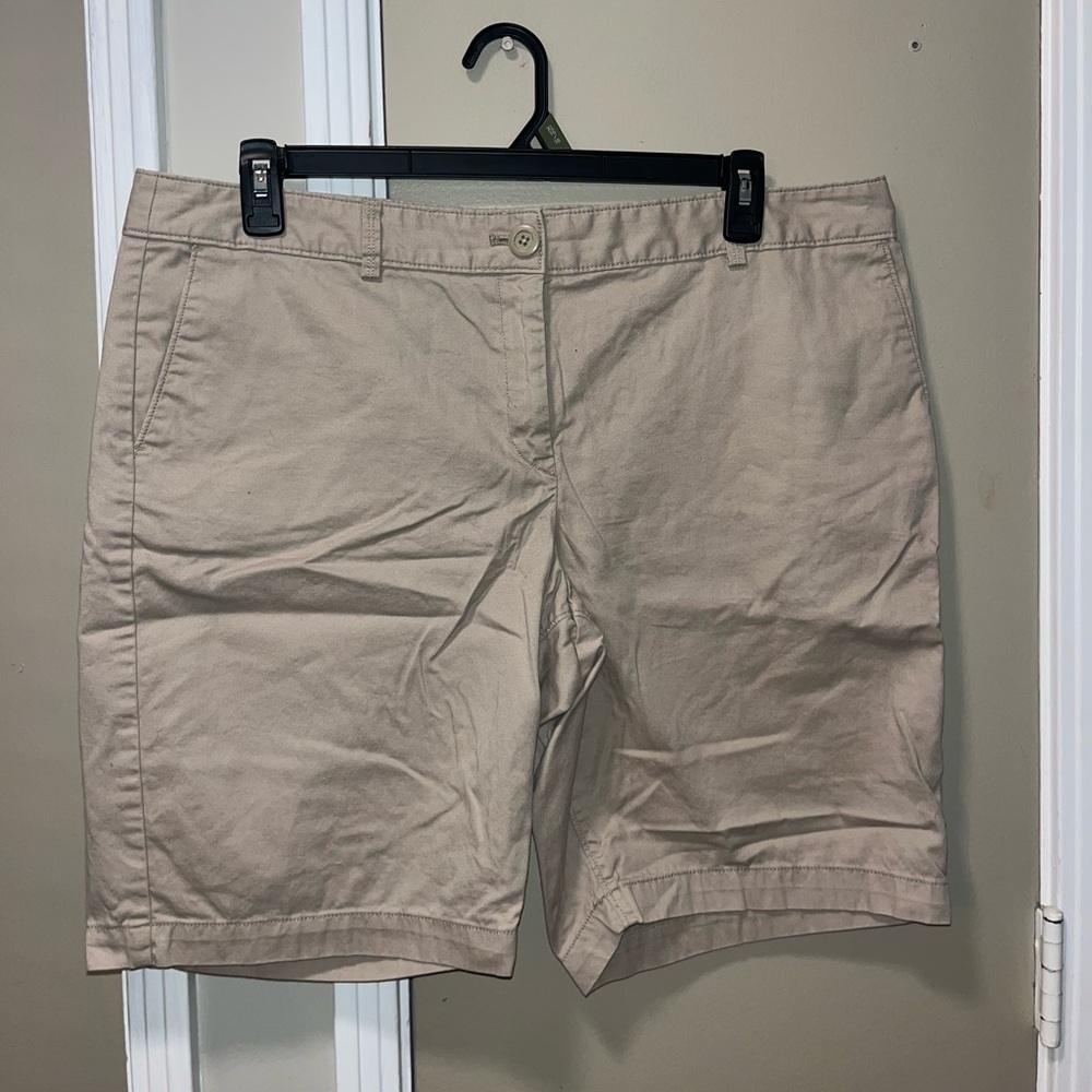 LOFT Tan Bermuda Shorts Classic Style